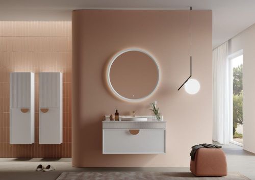 Тумба с раковиной Orka Molino 5004581 100х60 подвесная цвет белый - фото 2