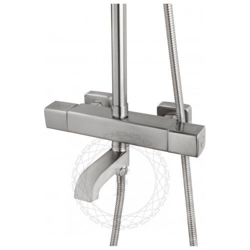 Душевая стойка Filarete FL2050NK настенная цвет никель с термостатом - фото 5