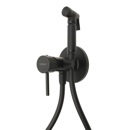 Гигиенический душ со смесителем Mariani B14185NXW черный - фото 2