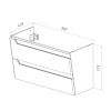 Тумба под раковину LeMark Miano LM06M100T 100х40 подвесная цвет белый