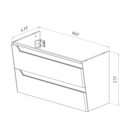 Тумба под раковину LeMark Miano LM06M100T 100х40 подвесная цвет белый