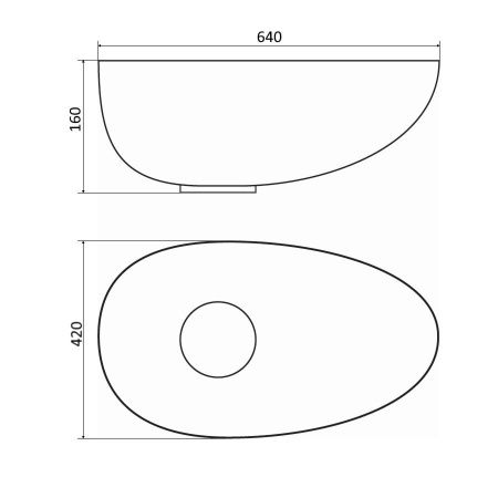 Раковина из искусственного камня MonteBianco Tuscany 620 12002 60х40 накладная цвет белый без отверстий под смеситель