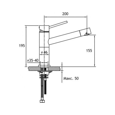 Смеситель для кухни Timo Saona 2303Fchampagne на мойку бежевый