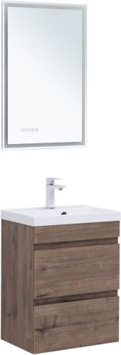 Тумба под раковину Aquanet Нота NEW 00334190 50х30 подвесная цвет коричневый - фото 5