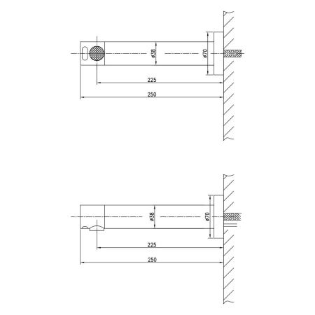 Смеситель для раковины LeMark Project LM4651CE настенный хром