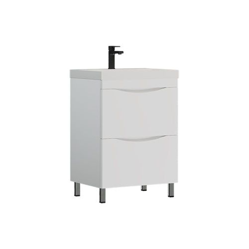 Тумба под раковину Corozo Лиана SD-00001743 60х40 напольная цвет белый - фото 4