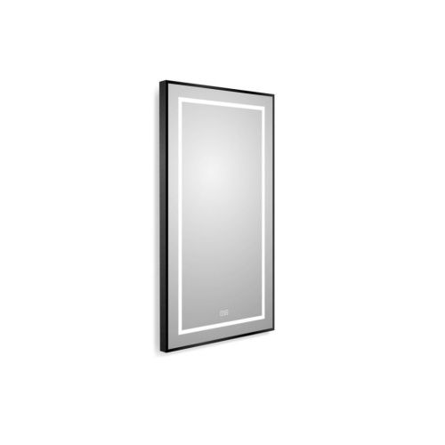 Зеркало с подсветкой BelBagno Kraft SPC-KRAFT-500-900-LED-TCH-WARM-NERO 50х90 подвесное - фото 2