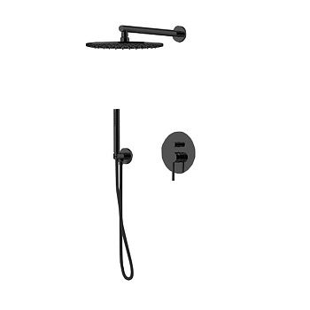 Душевая система Gattoni CIRCLE ONE 9090/PDNO встраиваемая в стену цвет черный