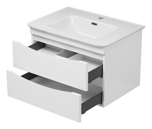 Тумба под раковину Misty Мираж П-Мир-01070-011П2Я 70х50 подвесная цвет белый - фото 4