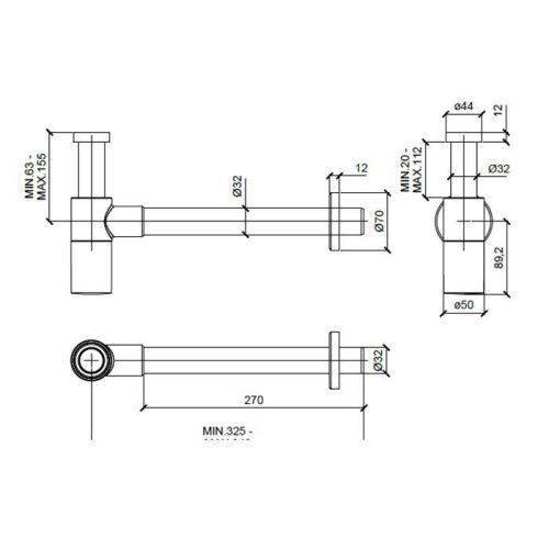 Сифон для раковины Almar Core E096002.CR хром - фото 2