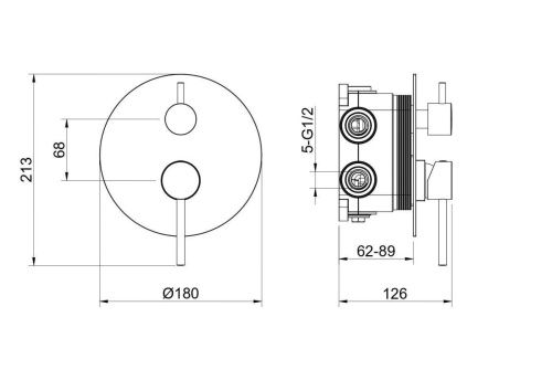 Смеситель для ванны Aquatek Европа AQ1347BGM вороненая сталь - фото 3