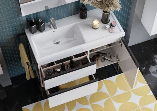 Раковина из сантехнического фарфора Roca The Gap Plus 73270MB004 100х50 накладная цвет белый - фото 5