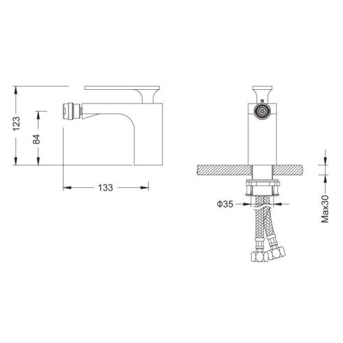 Смеситель Timo Torne 4362/17F на биде золото - фото 2