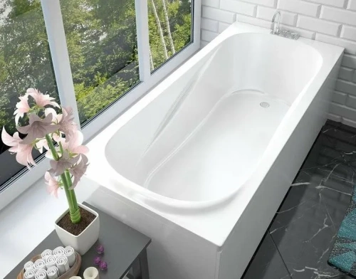 Ванна из литьевго мрамора Taliente Bolseno Matt BL18080Matt 180х80 пристенная прямоугольная без ножек и каркаса - фото 5