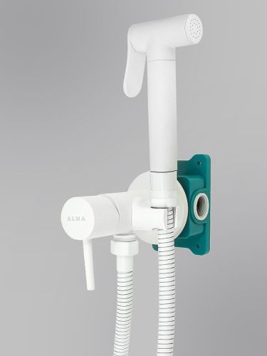 Гигиенический душ со смесителем ALMAes Benito AL-859-06 белый - фото 5