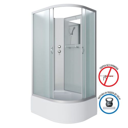 Душевая кабина Niagara Classic 23101424LBK 120х80 асимметричная без крыши ориентация левая - фото 2