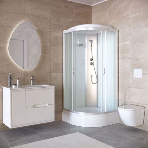 Душевая кабина Taliente TA-9091M 90х90 четверть круга с крышей ориентация универсальная - фото 2