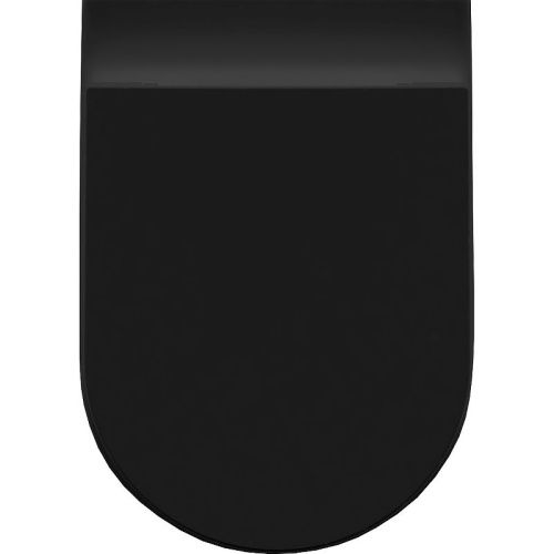Унитаз приставной Allen Brau Reality 4.32004.31 черный с сиденьем микролифт безободковый каскадный смыв - фото 2