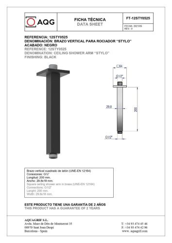 Душевая система AQG Bold 19BOLEC21705 встраиваемая в стену цвет черный - фото 4