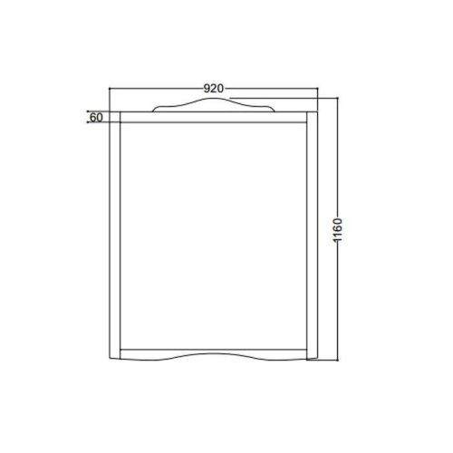Зеркало Kerasan Retro 734540 90х120 - фото 2