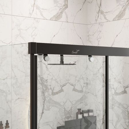 Душевой уголок Cerutti SPA MARBELLA 120B R 120х80 стекло прозрачное профиль черный без поддона
