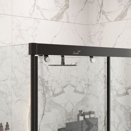 Душевой уголок Cerutti SPA MARBELLA 120B R 120х80 стекло прозрачное профиль черный без поддона - фото 3