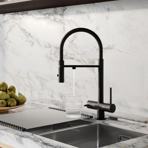 Смеситель для кухни IDDIS Ace ACEBLFFi05 на столешницу черный - фото 3