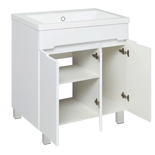 Тумба под раковину Runo Парма 00-00001040 70х40 напольная цвет белый - фото 2