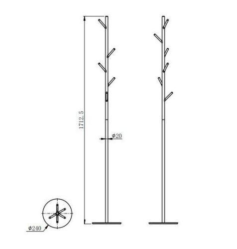 Вешалка напольная для ванной комнаты Wonzon & Woghand WW-V4306-BR - фото 2