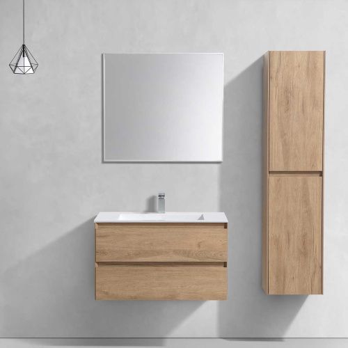 Тумба под раковину Vincea Luka VMC-2L800NO 80х50 подвесная цвет коричневый - фото 3