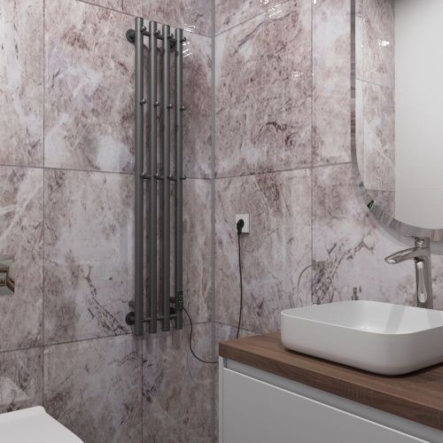 Полотенцесушитель электрический Altasan АргоЛюкс АргоЛюкс12021Г 20х120 серый - фото 2