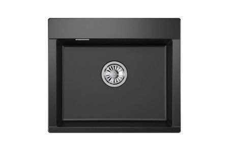 Кухонная мойка Granula 5804, ТУРМАЛИН 60х50 цвет черный поверхность матовая