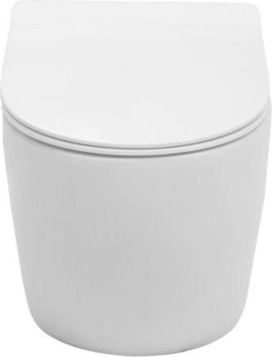 Чаша унитаза подвесная Aquanet Cetus CETUS-W цвет белый без сиденья безободковая каскадный смыв - фото 2