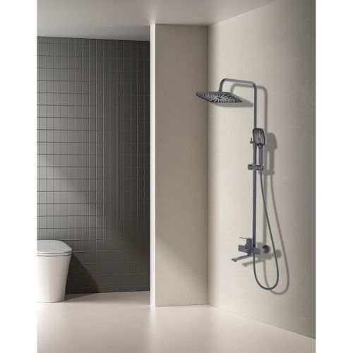 Душевая стойка Splenka S40.24.07 настенная цвет серый - фото 4