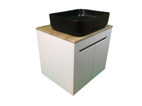 Тумба с раковиной Sintesi STL.W7023_SIN-LVB-APP-409BM 60х60 подвесная цвет коричневый - фото 4