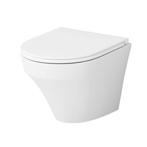 Чаша унитаза подвесная Am.Pm Inspire C501700WH цвет белый без сиденья безободковая душевой смыв - фото 2