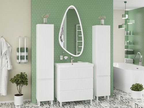 Тумба под раковину Brevita Victory VIC-07080-0103Я 80х50 напольная цвет белый - фото 5