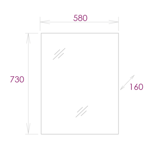 Зеркало-шкаф Onika Венеция 205843 60х70 подвесной цвет белый - фото 3