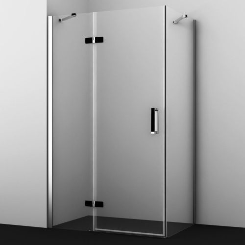 Душевой уголок Wasserkraft 10H06LBLACK 120х80 стекло прозрачное профиль хром без поддона - фото 3
