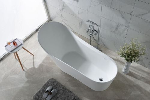 Ванна из искусственного камня Timo KIRSTI KIRSTI1785L 180х75 отдельностоящая овальная - фото 4