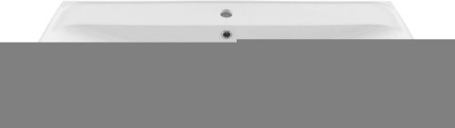 Раковина керамическая Aquanet Flash 00333270 100х50 полувстраиваемая цвет белый 1 отверстие под смеситель - фото 5