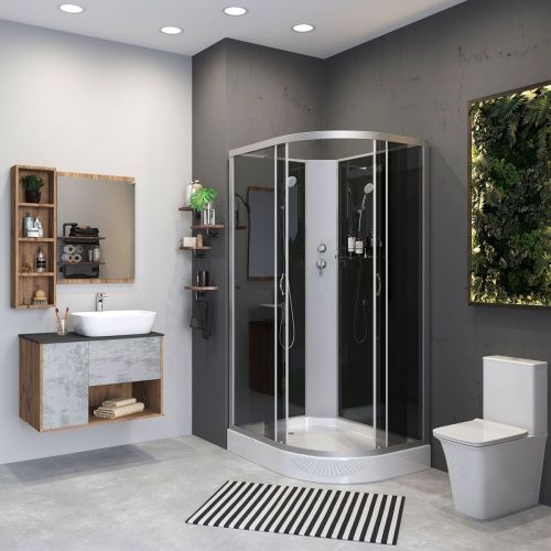 Душевая кабина Niagara Classic 35121433LBK 120х80 асимметричная без крыши ориентация левая - фото 3