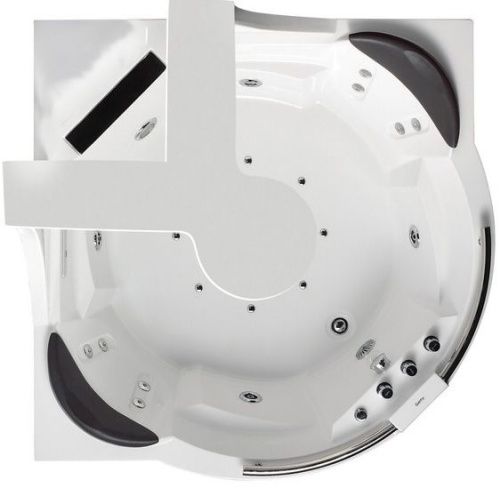 Ванна акриловая гидромассажная Gemy G9070 K 170х170 угловая четверть круга с каркасом - фото 3