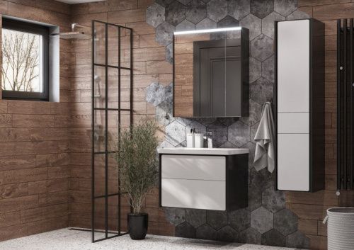 Шкаф-пенал Roca Ronda ZRU9302966 30х140 подвесной цвет белый/серый - фото 3