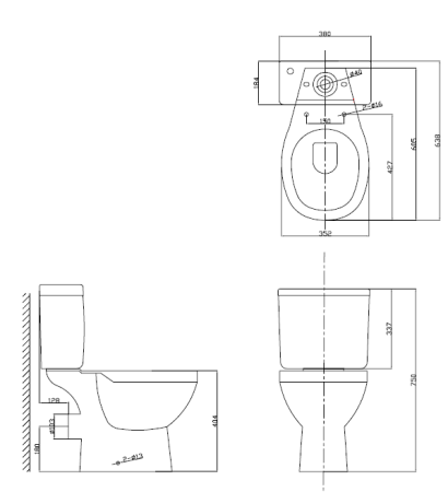 Унитаз напольный с бачком Taliente Elegia Vortex белый с сиденьем микролифт безободковый душевой смыв