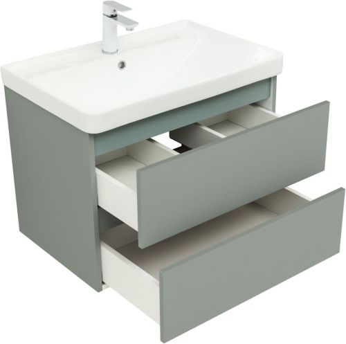 Тумба под раковину Aquanet Вега 2.0 00337960 70х50 подвесная цвет серый - фото 2
