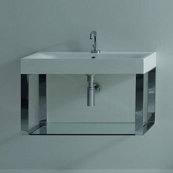 Раковина из сантехнического фарфора Kerasan Cento 353201*1 70х50 накладная цвет белый 1 отверстие под смеситель