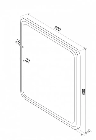 Зеркало Comforty 00-00005256CF 60х80