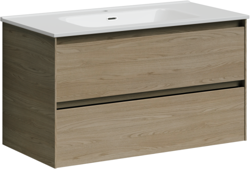 Тумба под раковину Sancos Cento CN90KE 90х50 подвесная цвет коричневый - фото 2