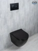 Унитаз подвесной Gid Tornado 62261Y черный с сиденьем микролифт безободковый смыв торнадо